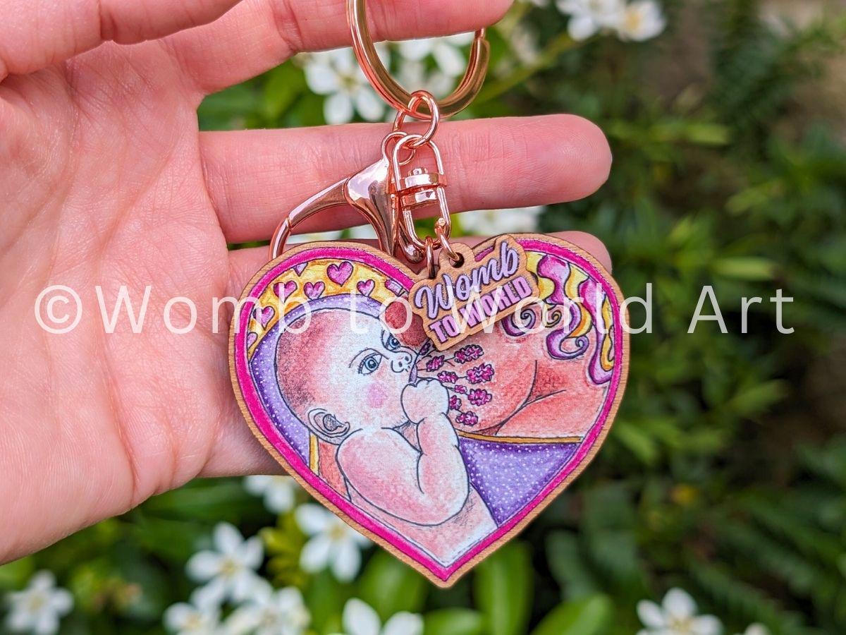 Breastfeeding Keyring | IBCLC Day Lactation Consultant Gift Ideas | Breastfeeding Milestone Key Fob | Breastfeeding Peer Supporter Keychain