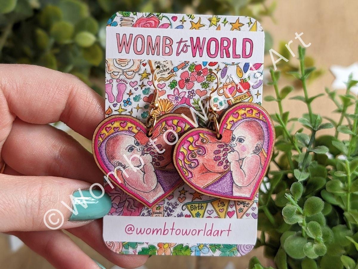 IBCLC Wooden Breastfeeding Earrings | Breastfeeding Peer Supporter | Counsellor | Breast Anatomy | Lactation Consultant Gifts