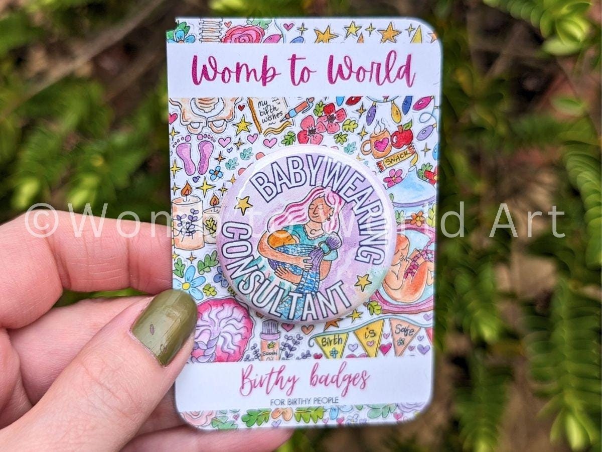 Babywearing Consultant Badge: Metal Button Pin