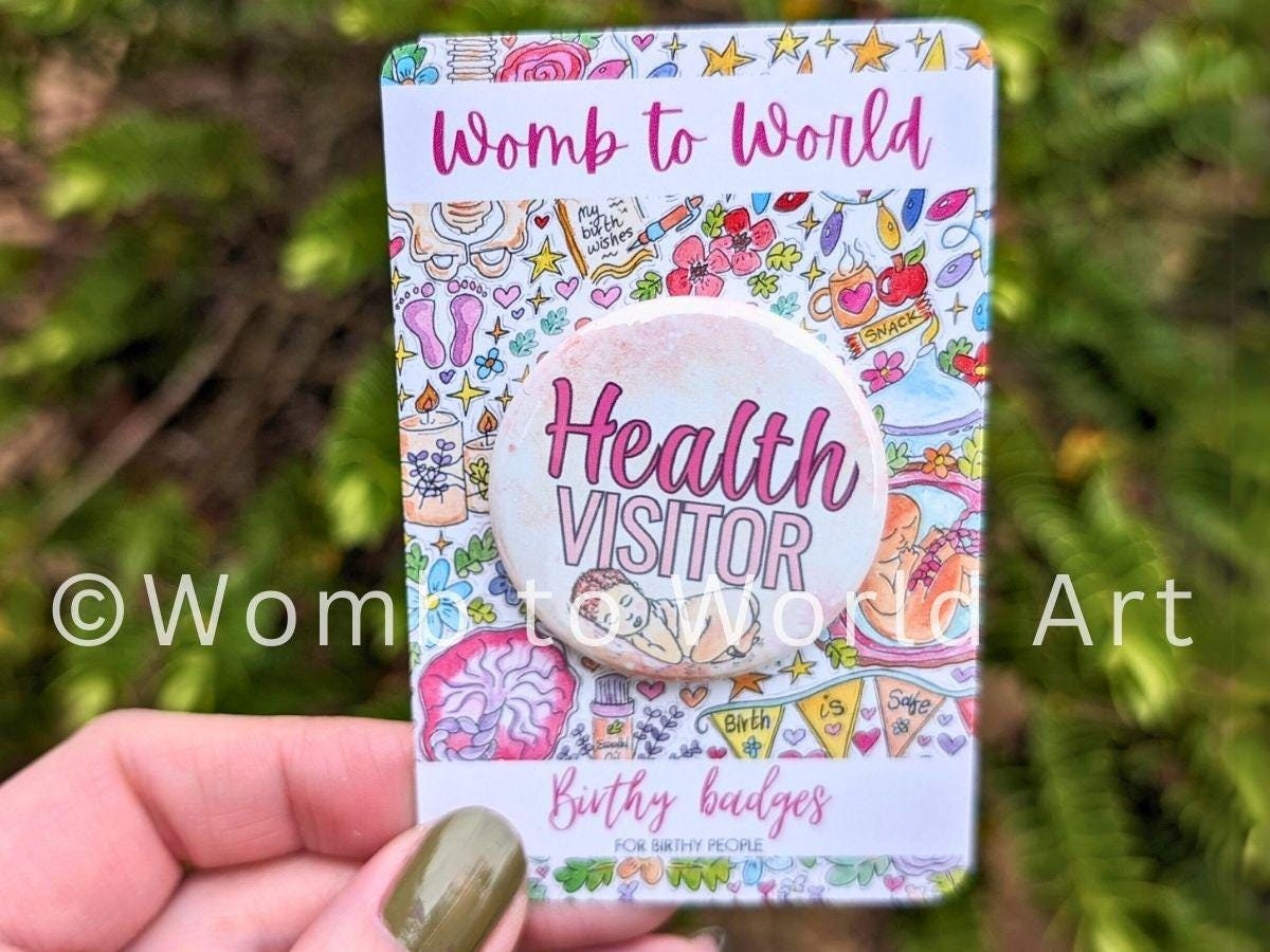 Health Visitor Badge: Metal Button Pin