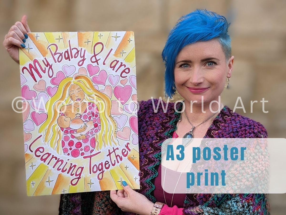 Breastfeeding Affirmation Art Print: Watercolor A3 Poster