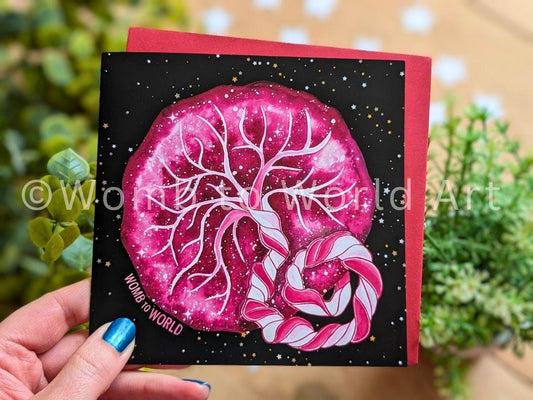Placenta Art Midwife Card