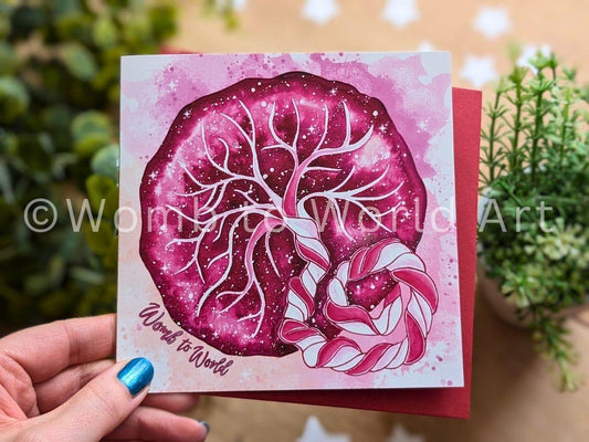 Placenta Art Midwife Card