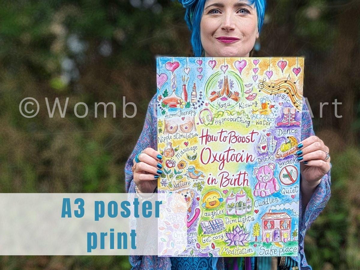 Oxytocin Natural Birth 250gsm A3 Poster Print