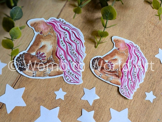 Breastfeeding Art Sticker: Midwife, IBCLC, Lactation Consultant Gift