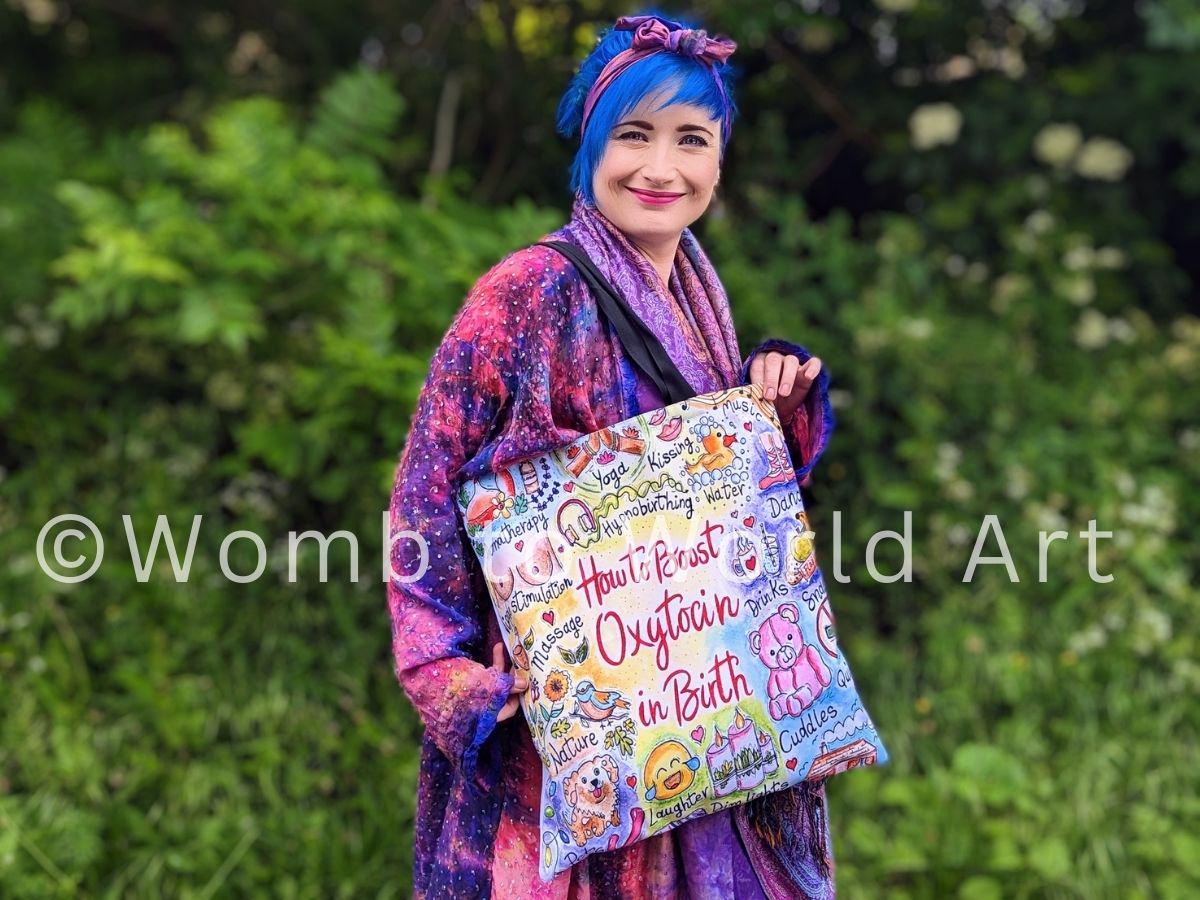 Oxytocin Doula Tote Bag: Birth Bag, Midwife Gift