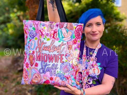 Student Midwife Bag | Midwifery Student Tote Bag | Pregnancy Bag | Scrubs Bag | Hospital Bag | Student Midwife Gifts