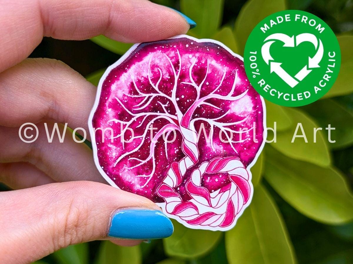 Placenta Magnet | Midwife Art Gifts | Birth Worker | Student Midwife | Doula Thank You | Placenta Specialist | Birth Art