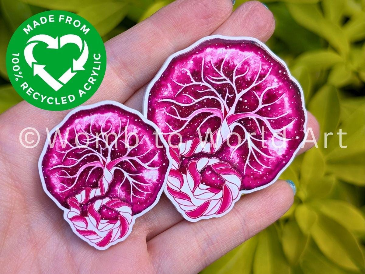 Placenta Magnet | Midwife Art Gifts | Birth Worker | Student Midwife | Doula Thank You | Placenta Specialist | Birth Art
