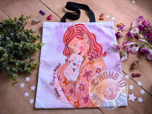 Mother and Baby Bag | New Mother Baby Changing Bag | Birth Tote Bag | New Mom Gift | Midwife Bag | New Mama | Doula Bag