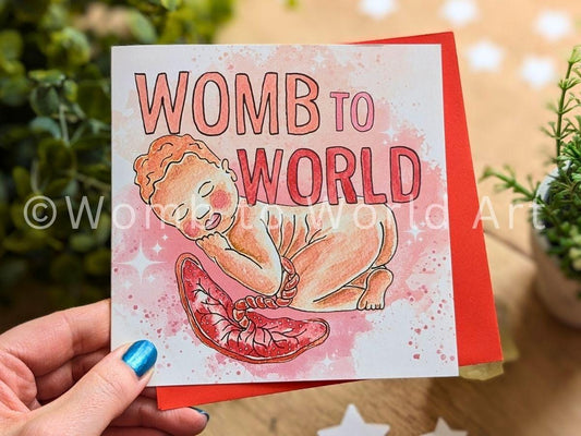 New Baby Card | Womb to World | Doula Cards | New Mother Card | Mama You Did It | Home Birth Mama