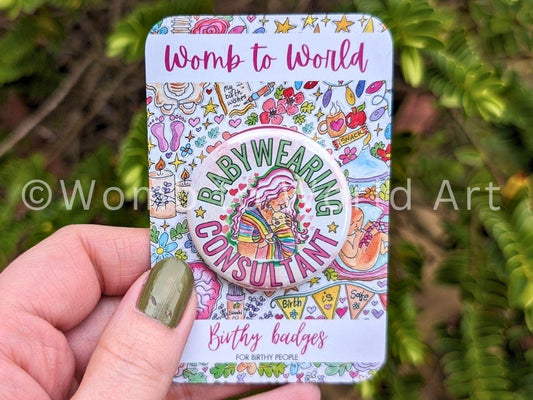 Babywearing Consultant Badge: Sling Consultant Metal Button Pin