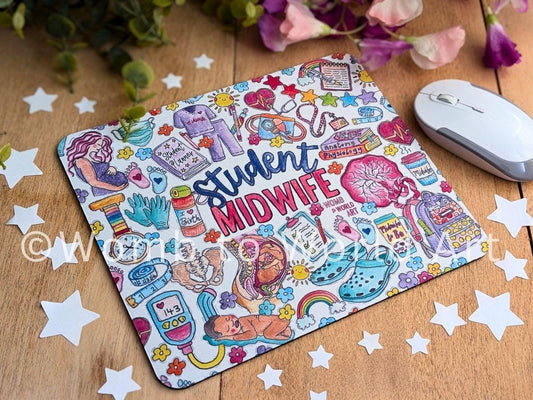 Student midwife study space mouse mat