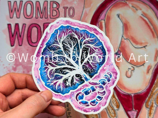 Placenta Art Sticker 10cm
