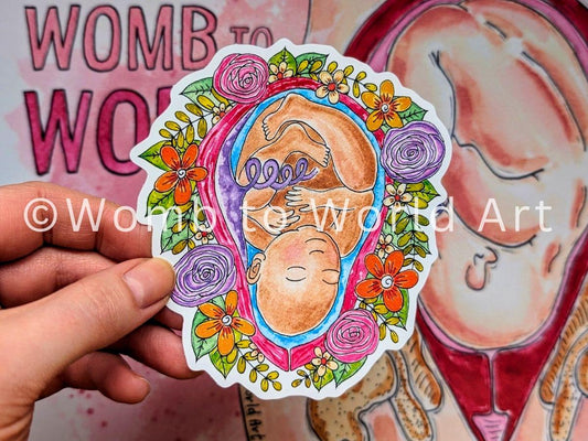 Baby in the Womb Sticker 10cm