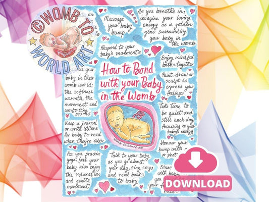 Bond with Baby in Womb PDF Doula Download: Pregnancy Education Handouts (PDF Download)