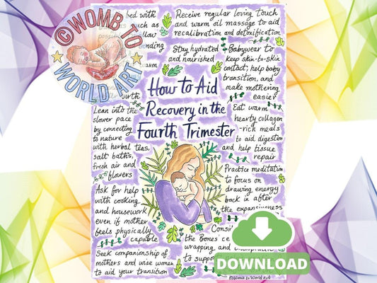 Postpartum Recovery Guide: Holistic Doula Teaching Tool for Fourth Trimester (PDF Download)