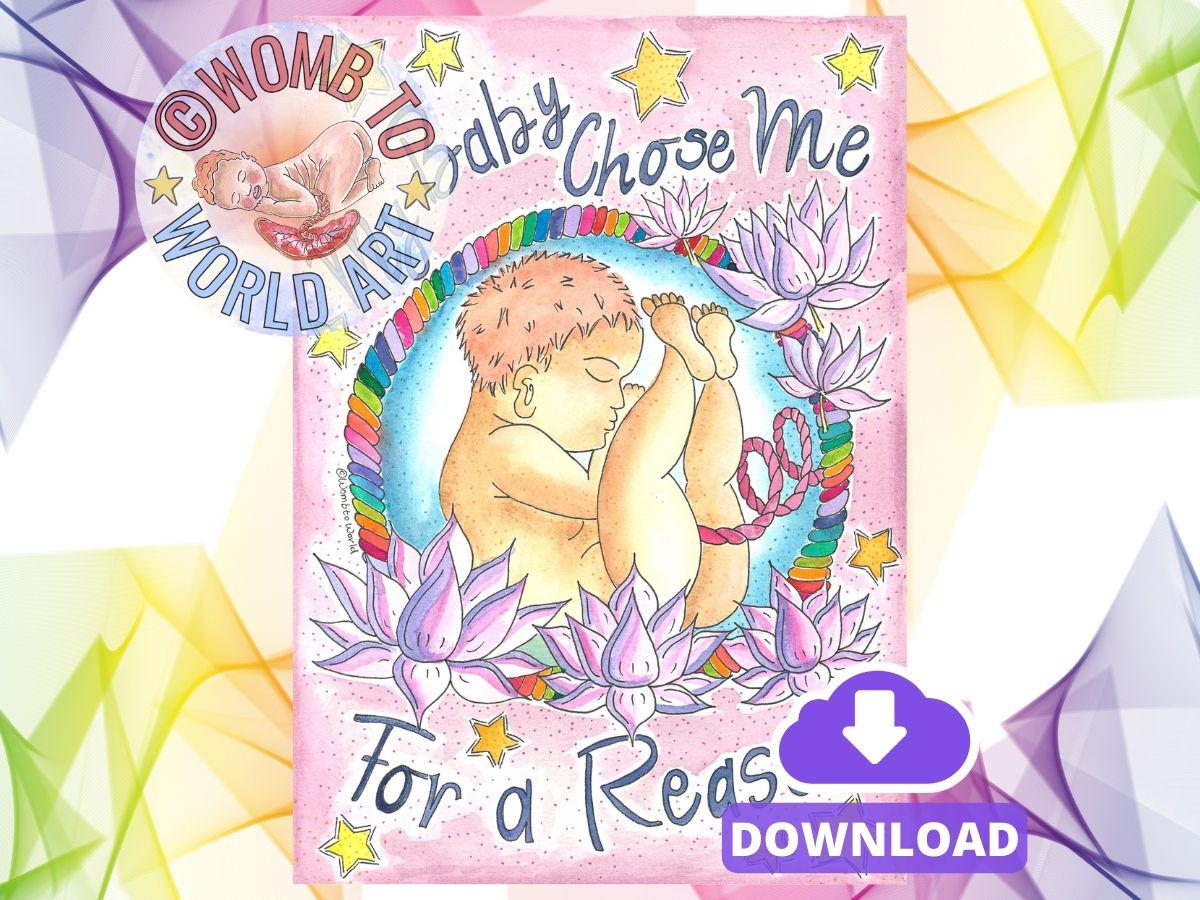 Spiritual Pregnancy Affirmation PDF Poster | Birthworker Download Handouts | Doula Tools | Midwife | Hypnobirthing