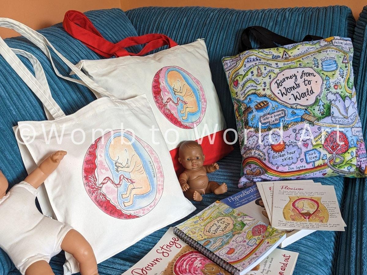 Birth Midwife Bag | Pregnancy Maternity Bag | Birth Scrubs Bag | Antenatal Education Teacher | Student Midwife Gift Ideas | Hospital Bag