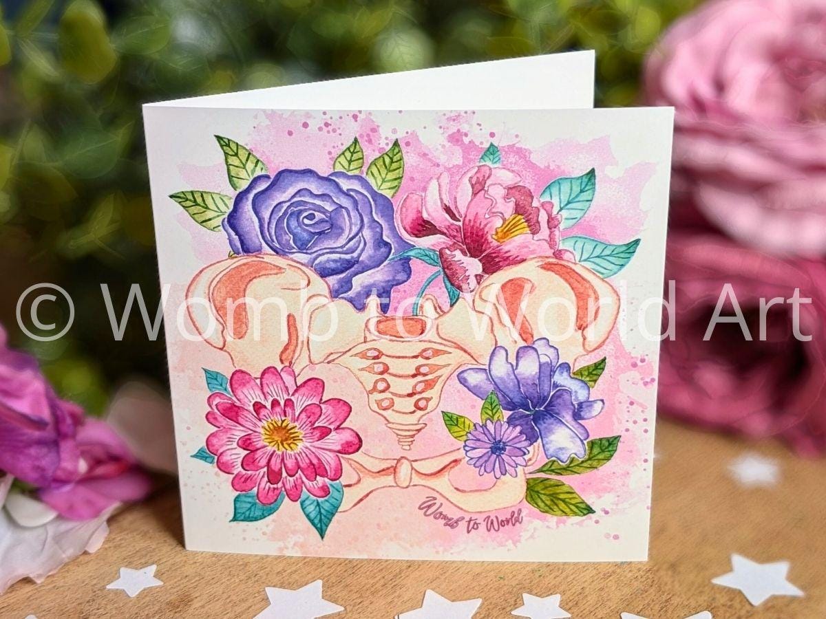 Pelvis Art Pregnancy Card