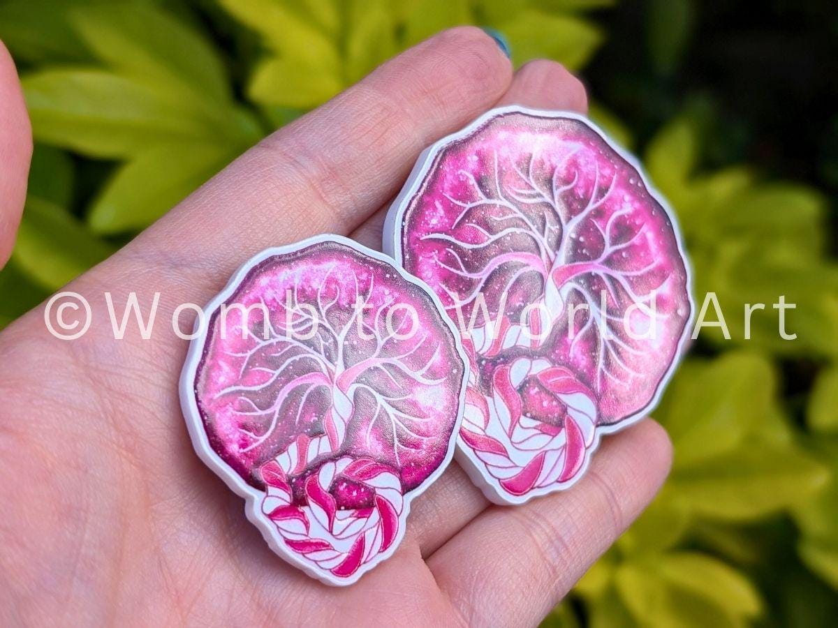 Placenta Magnet | Midwife Art Gifts | Birth Worker | Student Midwife | Doula Thank You | Placenta Specialist | Birth Art