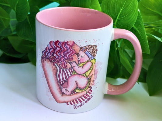 Breastfeeding Art Mug: Doula, Midwife, IBCLC Gift