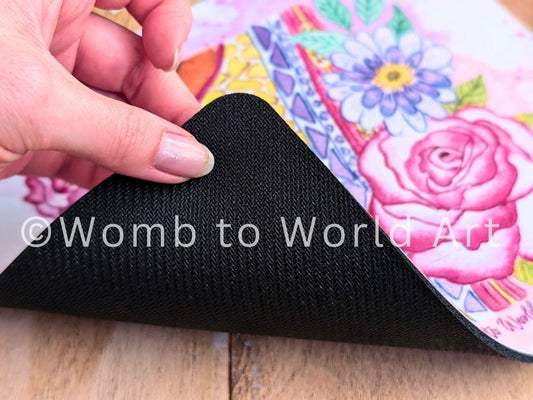 Breast Anatomy Art Mouse Mat | IBCLC Day Gift Ideas | Lactation Consultant | Breastfeeding Art | Student Midwife | Postnatal Doula