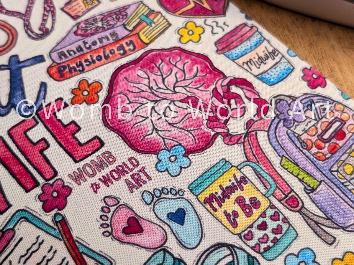 Student Midwife Mouse Mat Desk Pad | Midwife to Be | Midwifery Gift | Gifts for Student Midwives | Student Midwife Stationery