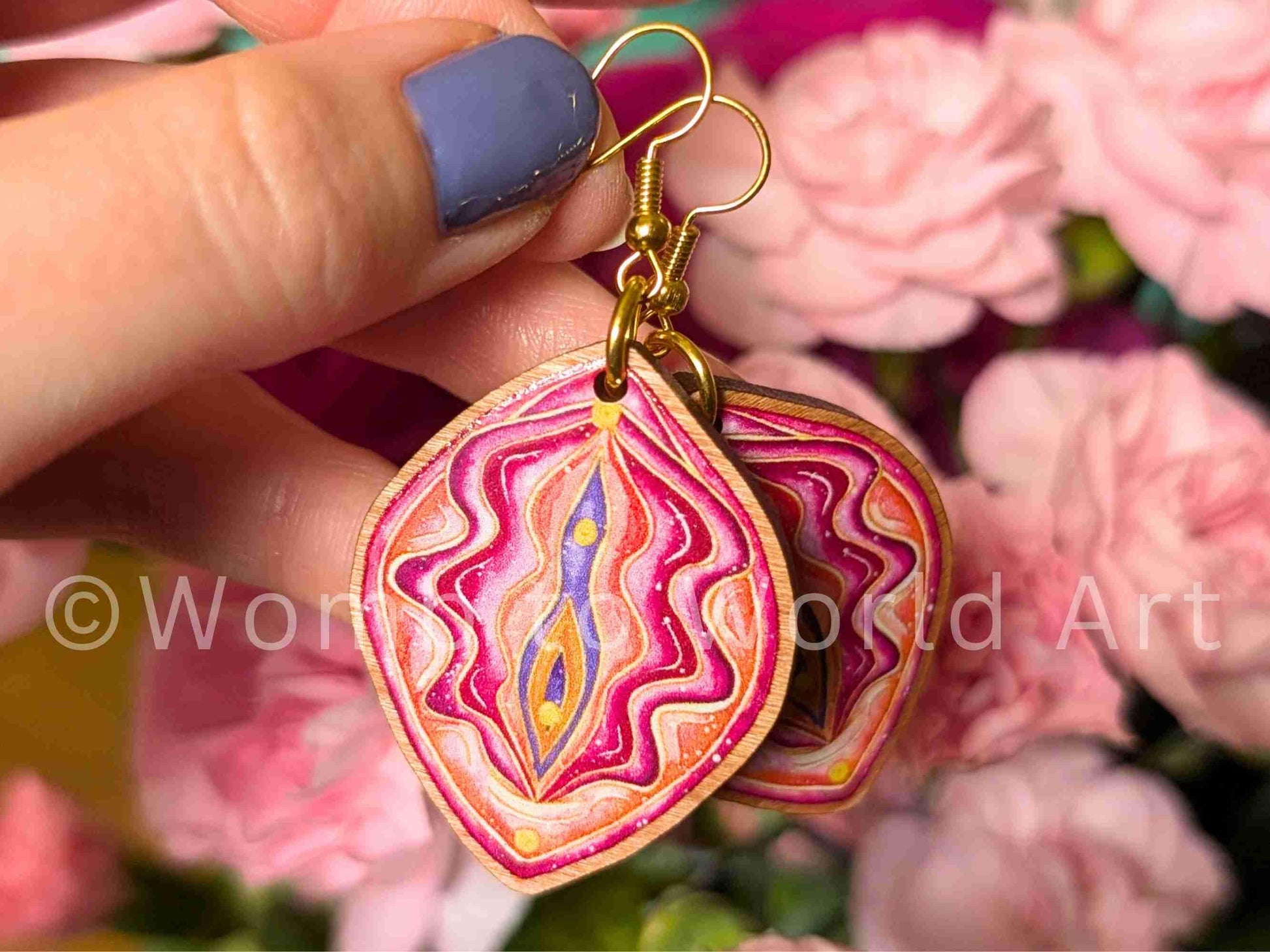 Yoni art earrings