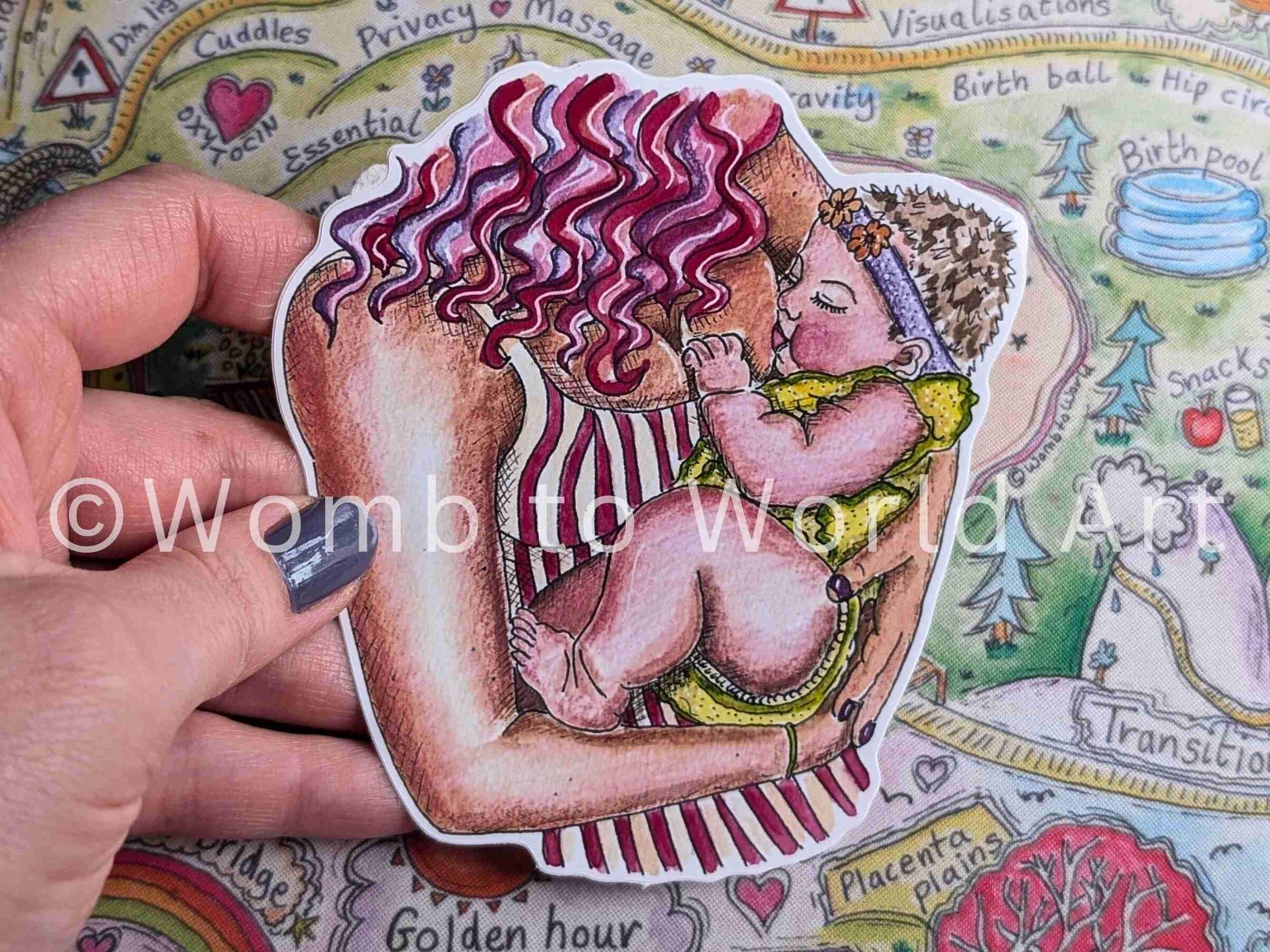 Breastfeeding Art Sticker 10cm