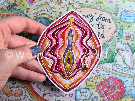 Yoni art sticker