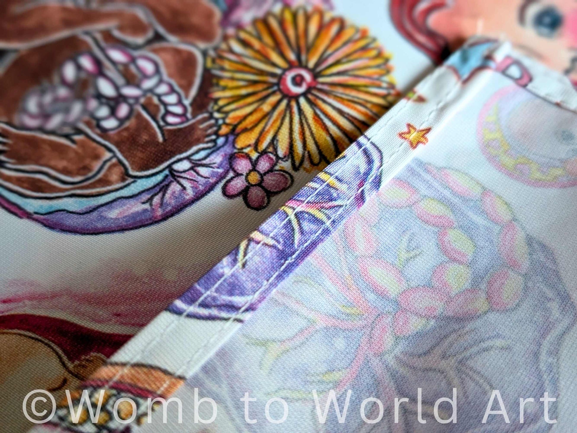 Pregnancy Fayre Table Runner: Birth Art Tablecloth, Doula Event Decor