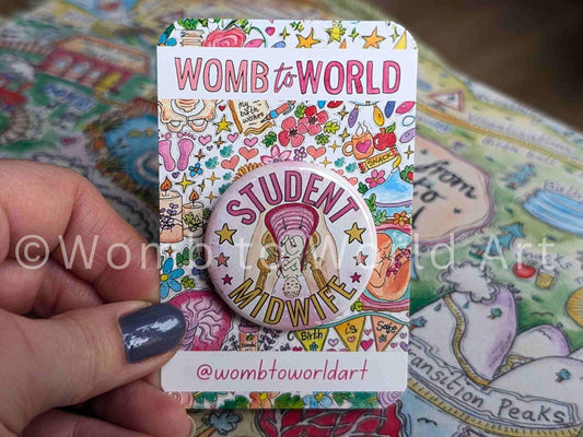 Student midwife pin badge
