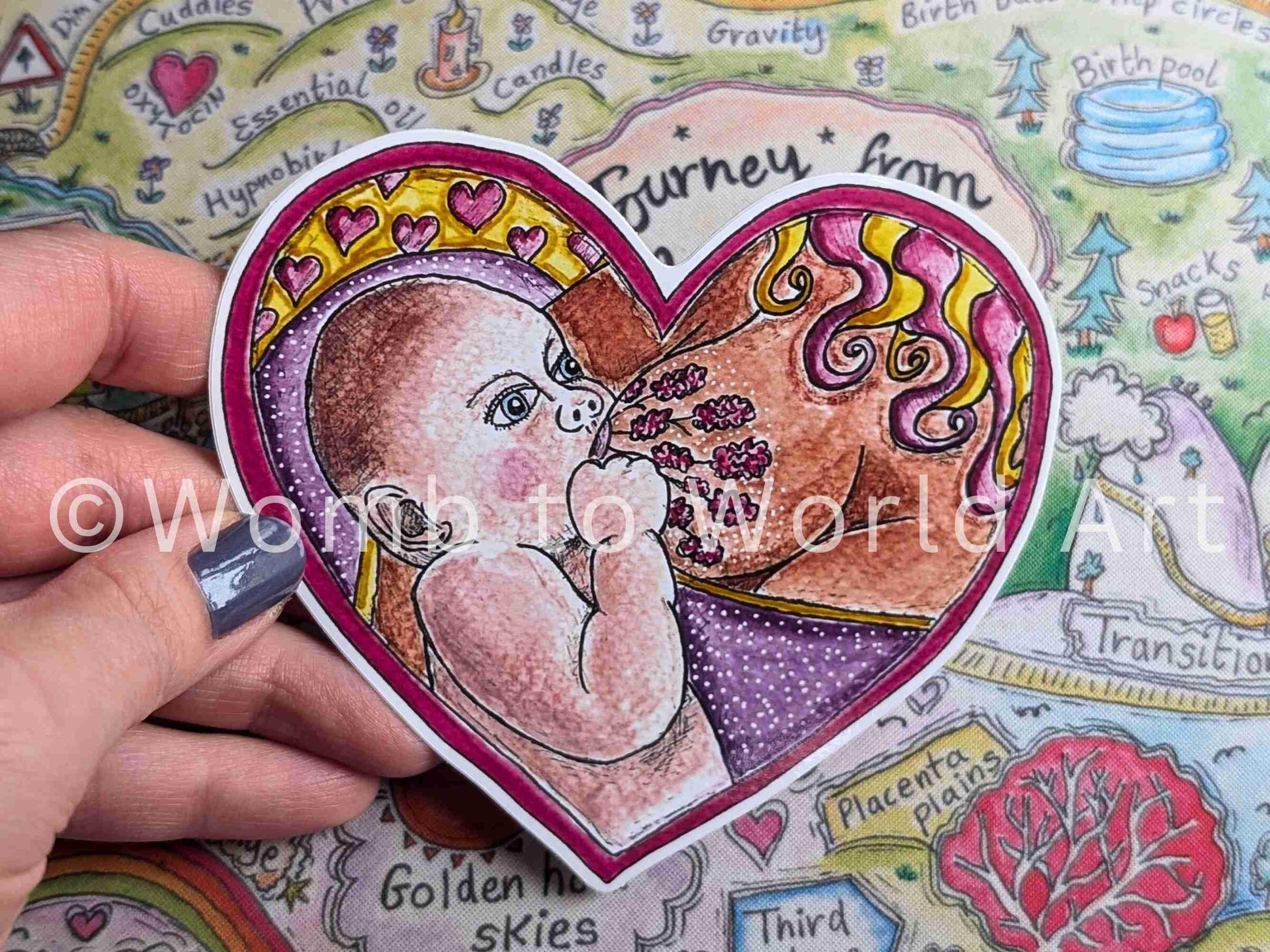 Breastfeeding Art Sticker 10cm