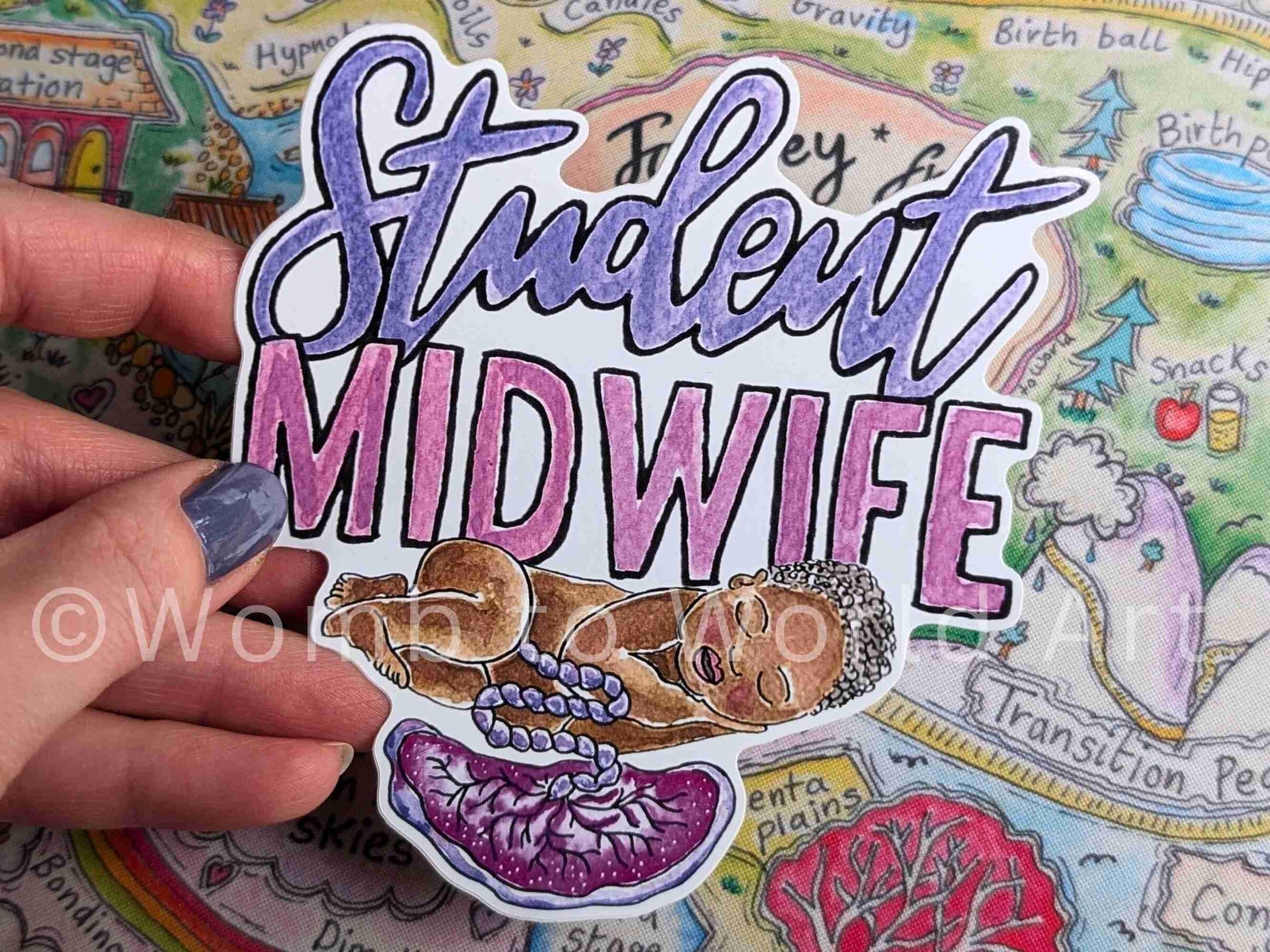 Student Midwife Sticker 10cm | Student Midwife Laptop Sticker, Bottle or Folder Stickers