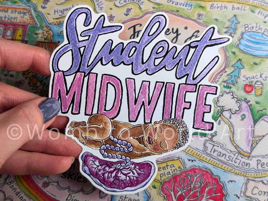 Student Midwife Sticker 10cm | Student Midwife Laptop Sticker, Bottle or Folder Stickers