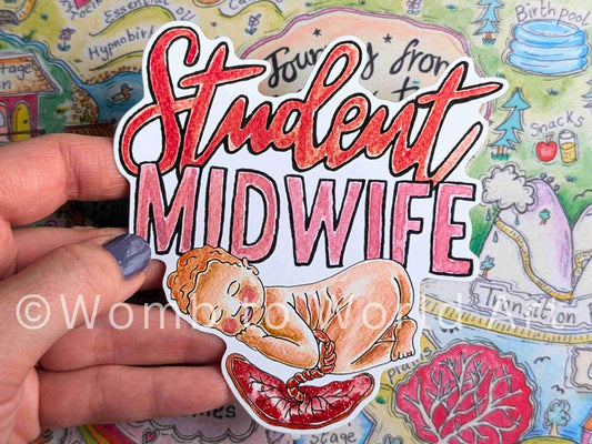 Student Midwife Sticker 10cm