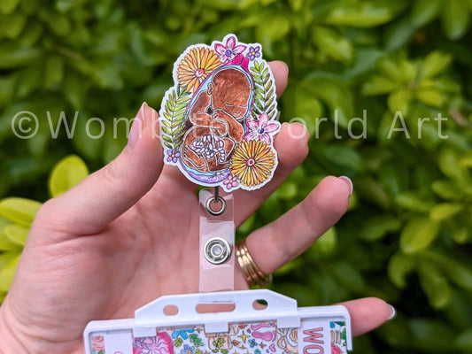 Pregnancy badge reel holder
