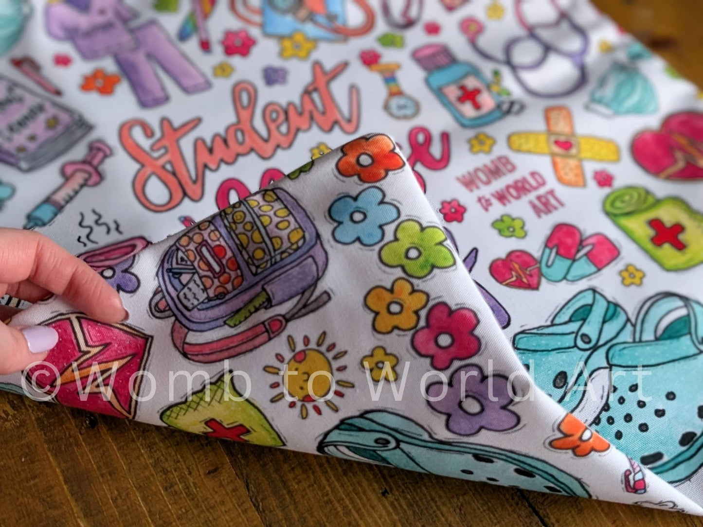 Student Nurse Tote Bag: Colourful Nursing Illustrations