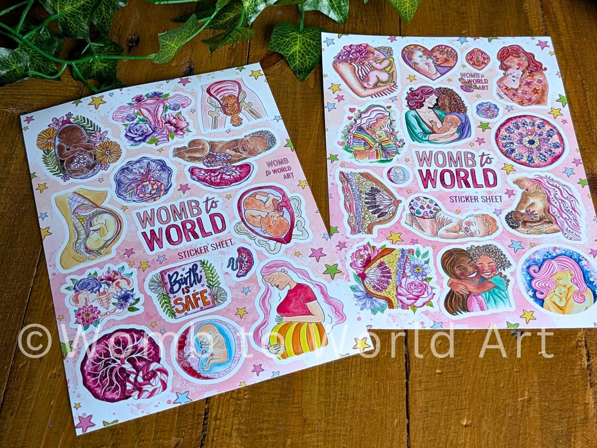 Birth Art Sticker Sheets 2 Pack