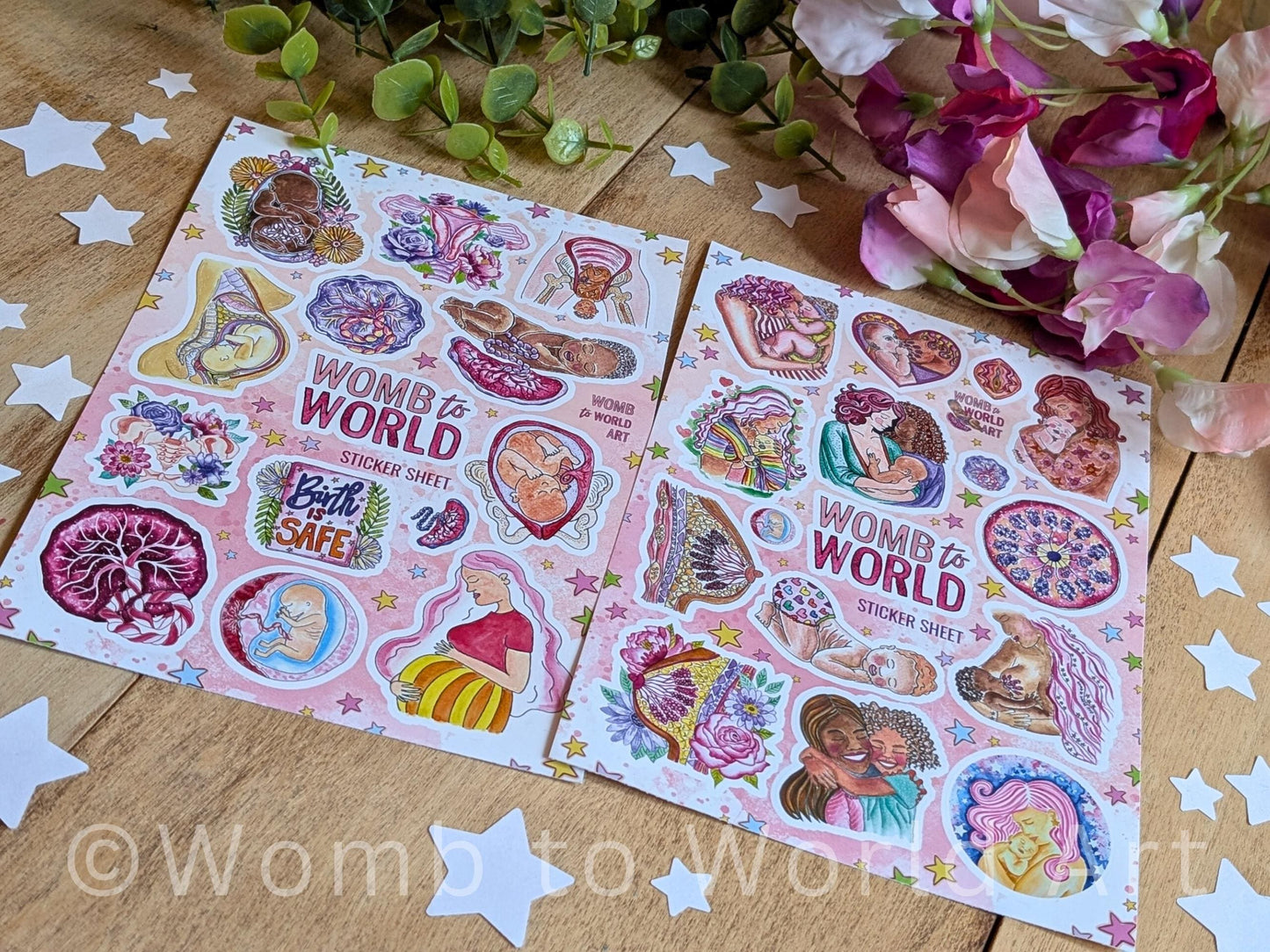 Birth Art Sticker Sheets 2 Pack