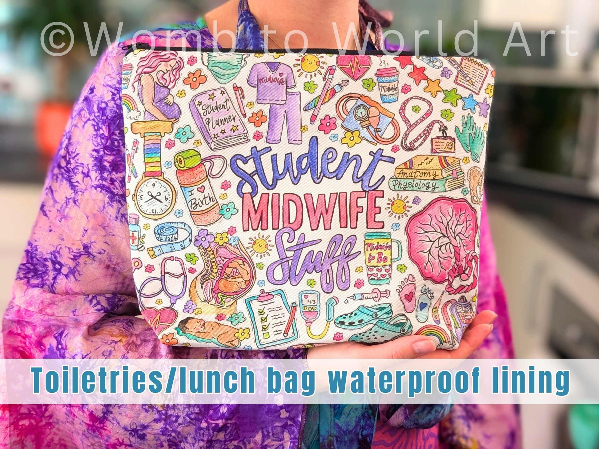 Student Midwife Wash Bag for Toiletries / Lunch