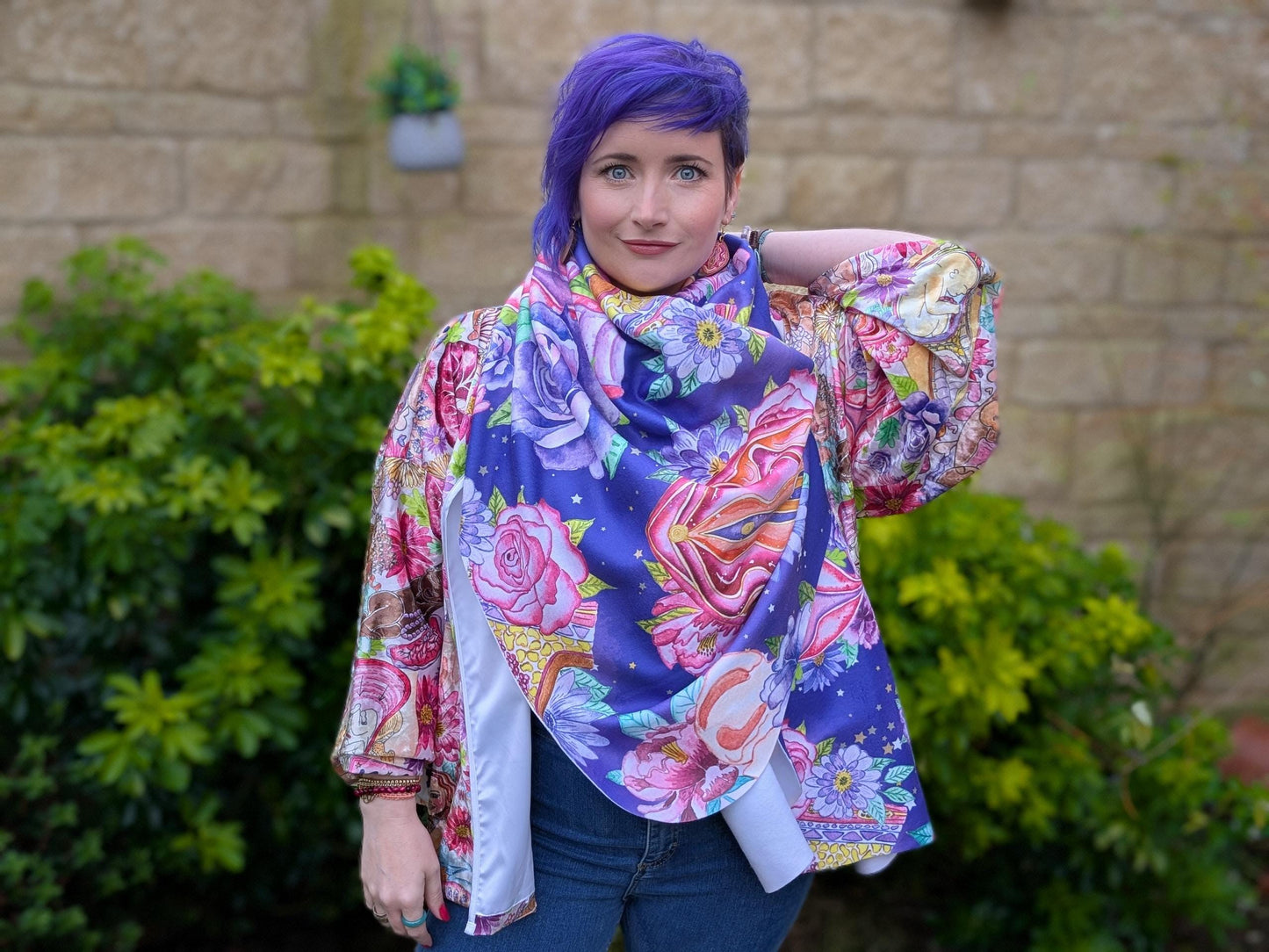 Yoni Art Scarf | Birth Worker Gift | Midwife Presents | Breast Art | Student Midwife Gift Ideas | Divine Feminine Art Blanket Scarf
