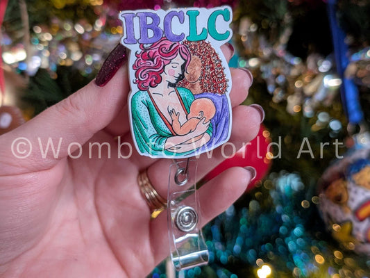 IBCLC Badge Reel: Breastfeeding Art ID Card Holder