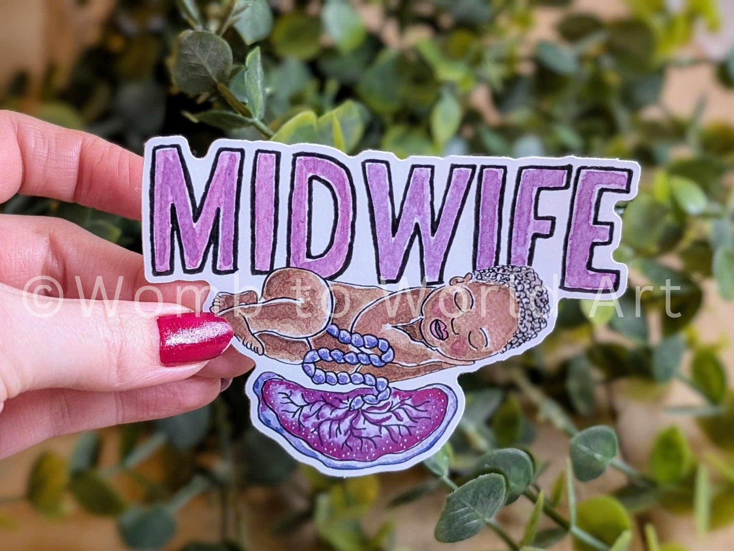Midwife Sticker Vinyl 10cm