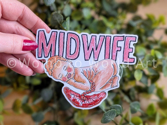 Midwife Sticker Vinyl 10cm