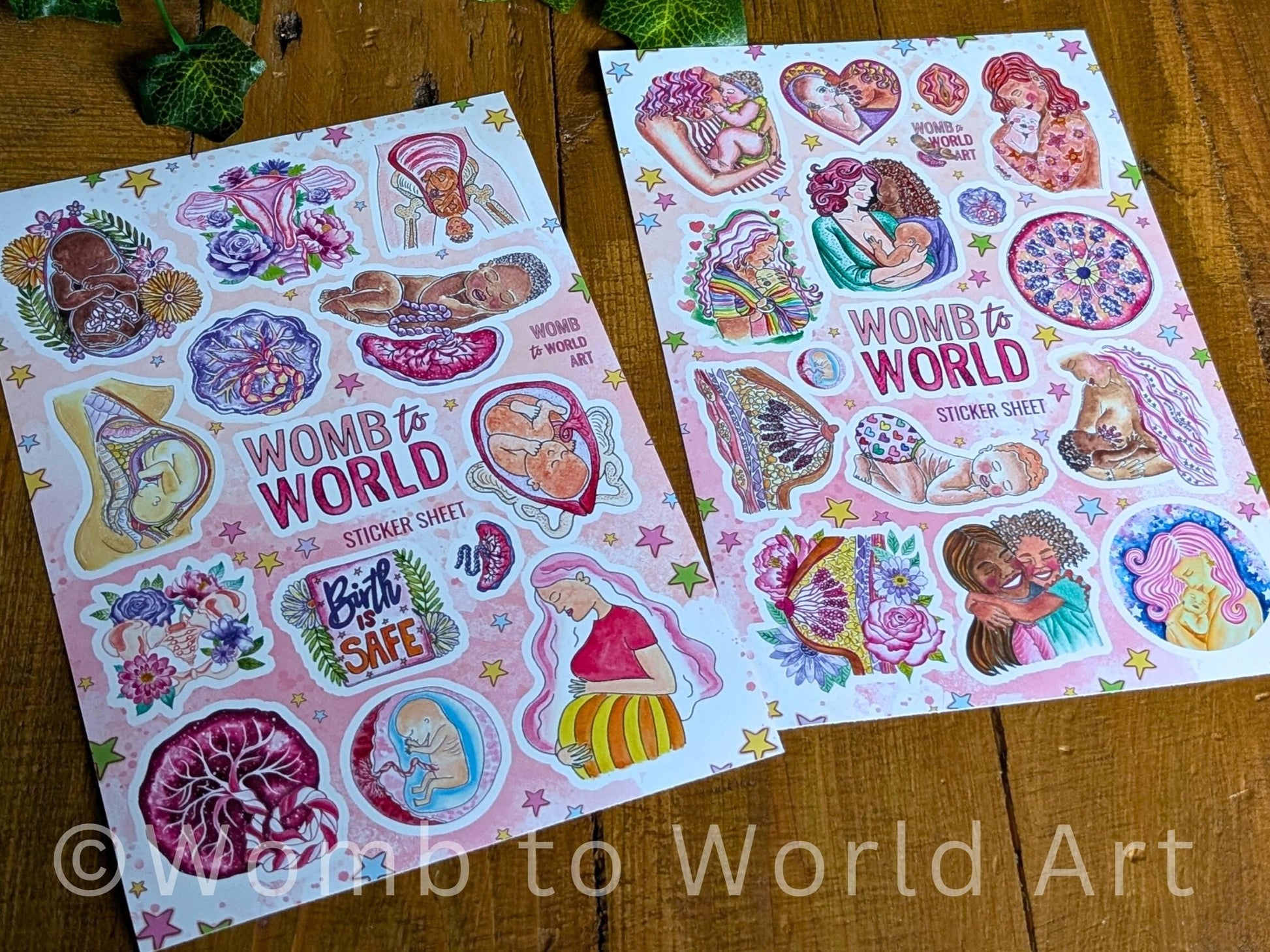 Birth Art Sticker Sheets 2 Pack