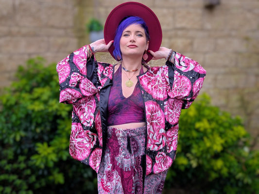 Placenta Kimono Top | Luxury Birth Worker Top | Midwife Gift | Antenatal Education OBGYN | Doula Tops | Student Midwife | Placenta Art