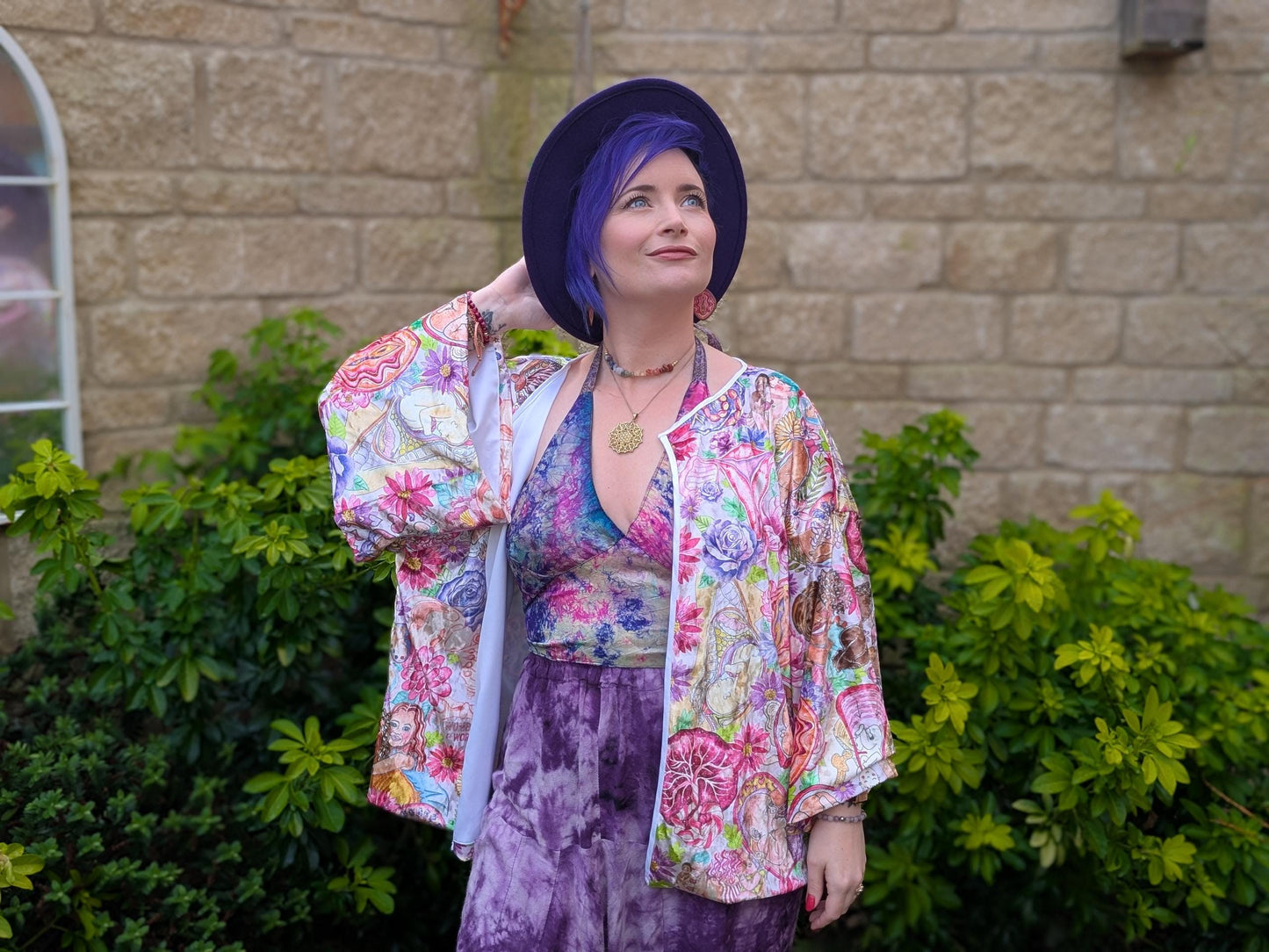 Motherhood Art Velour Kimono Jacket: Birth Worker Gift