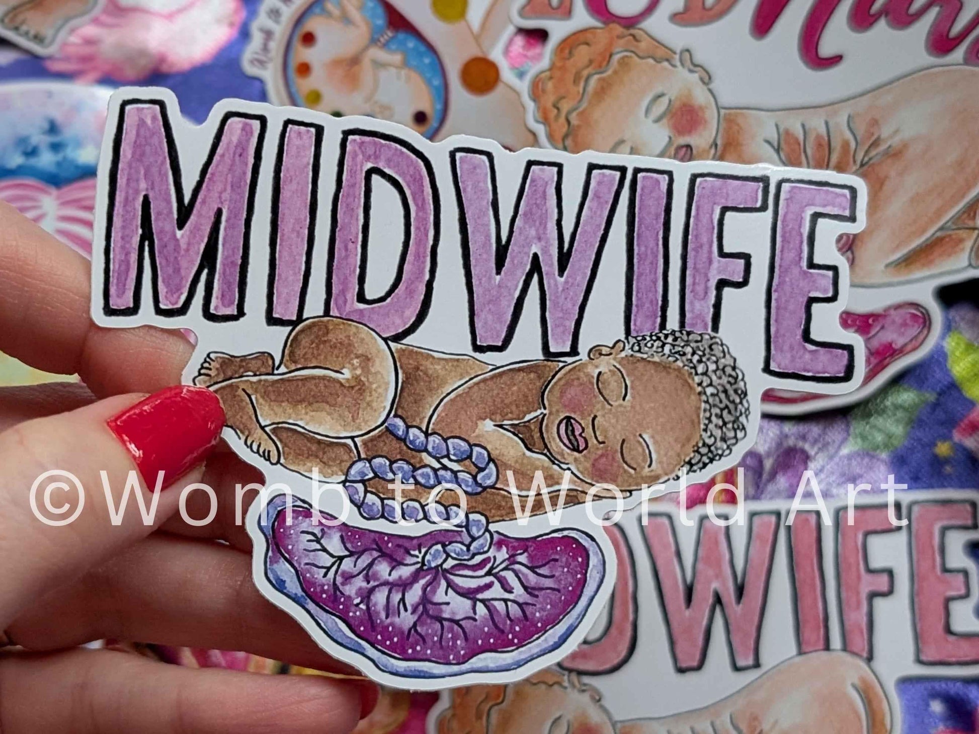 Midwife Sticker Vinyl 10cm